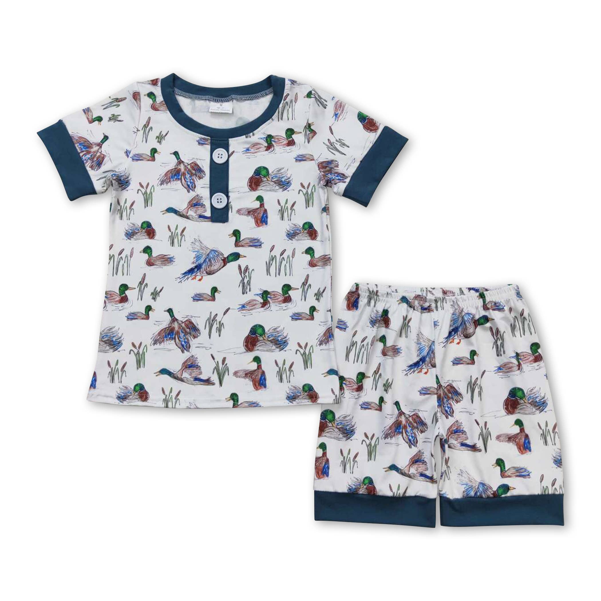 Flutter sleeves duck baby girls summer romper: Boys romper / 3-6M