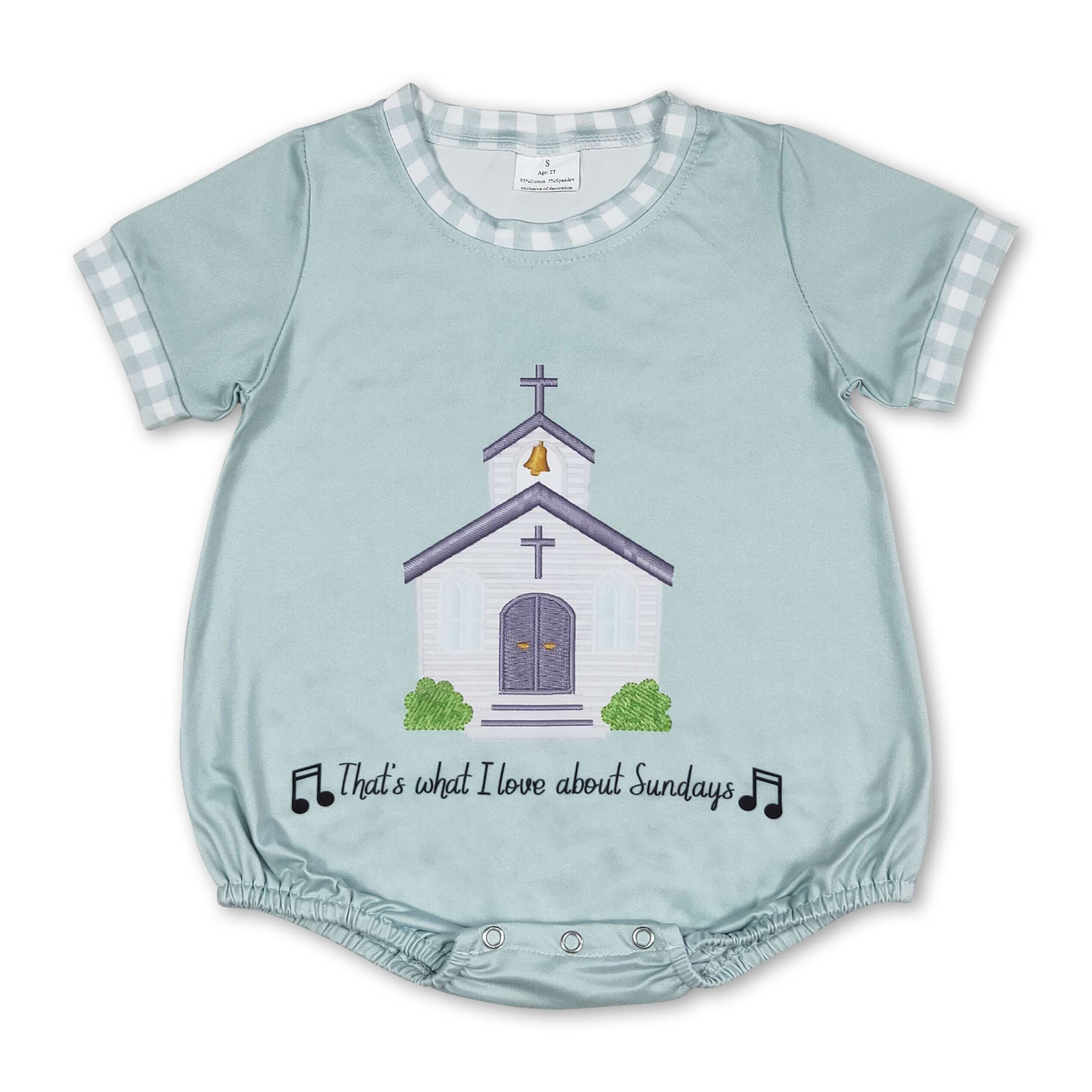 Short sleeves cross church top plaid shorts boys clothes: Set / 3T
