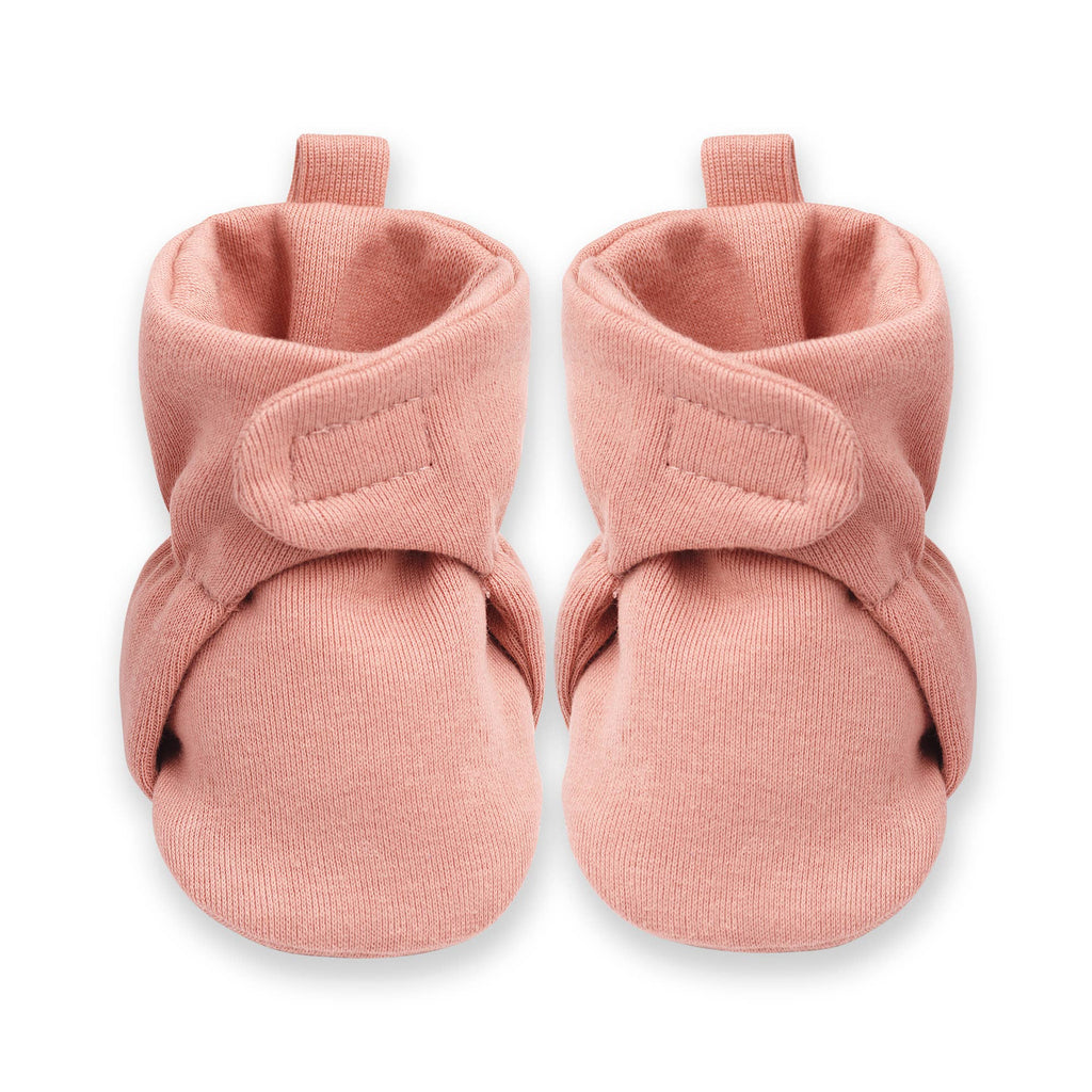 Baby Booties - Cotton & Bamboo: Pecan