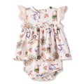 Sweet Garden Skirted Bodysuit – Bamboo Baby Outfit: 3-6M