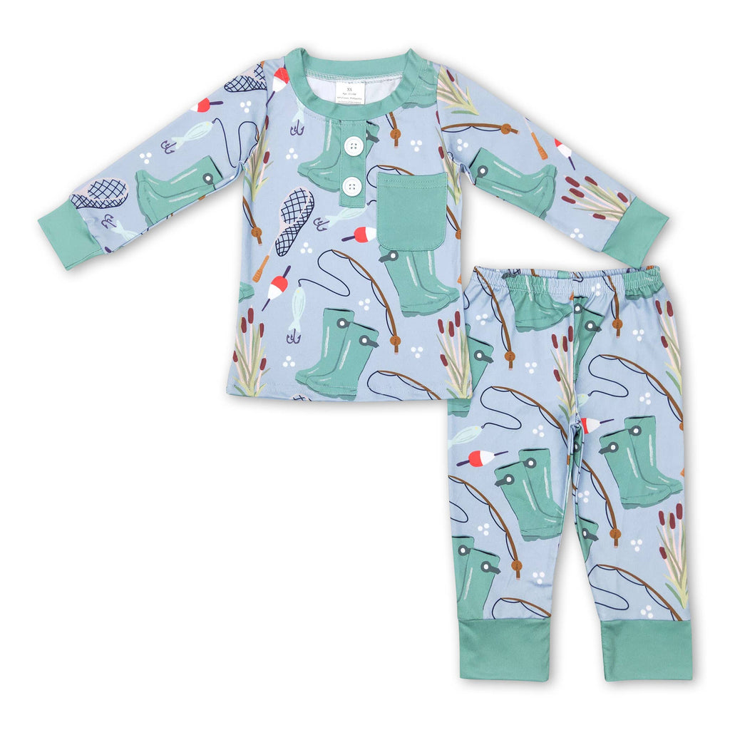 Fishing long sleeves baby boy zipper romper: Romper / 6-12M