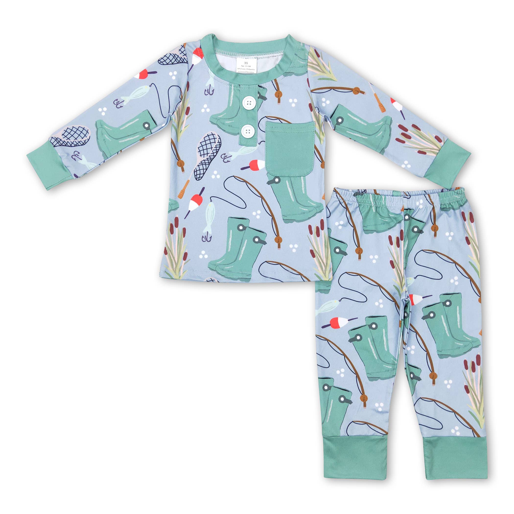 Fishing long sleeves baby boy zipper romper: Romper / 6-12M