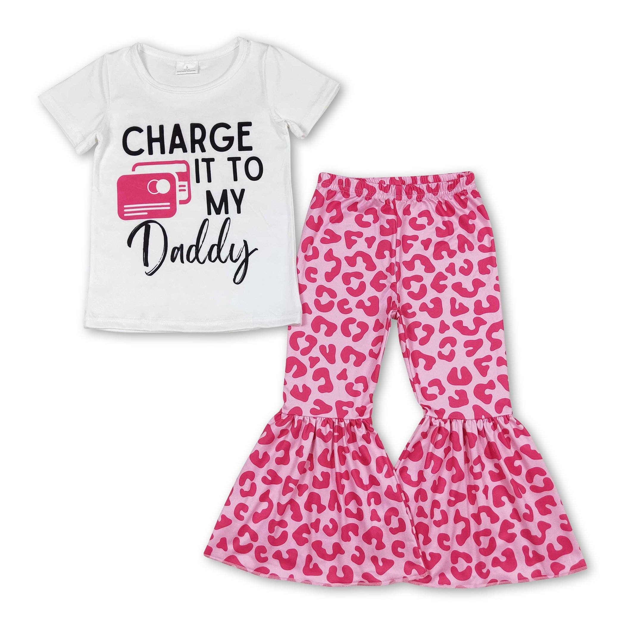 Charge it to my daddy leopard pants girls clothes: 12-18M