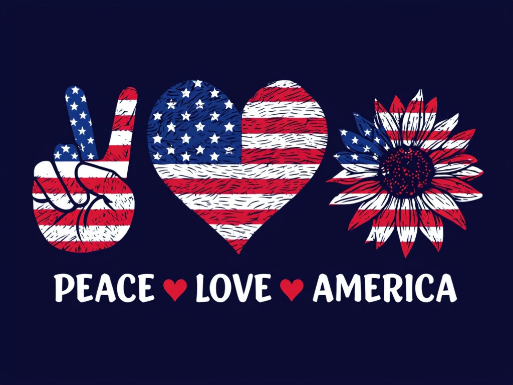 Peace Love America Shirt