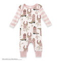 Western Cowgirl Boots Baby Cotton Romper: 6-9M
