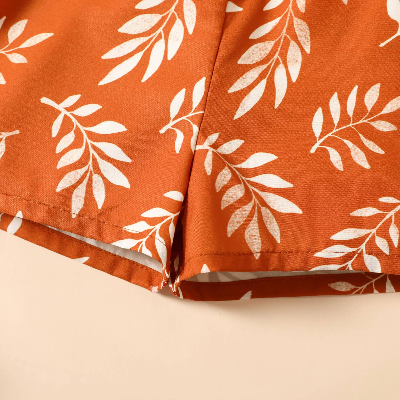 Toddler Girl Leaf Print Button Design Strap Romper: Green / 18-24 Months
